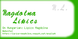 magdolna lipics business card